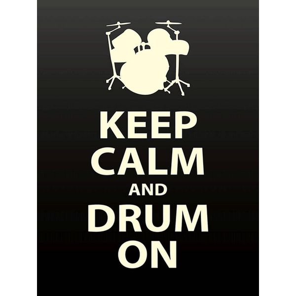 Vianmo Insegna In Legno 40X30 Cm Keep Calm And Drum On-image