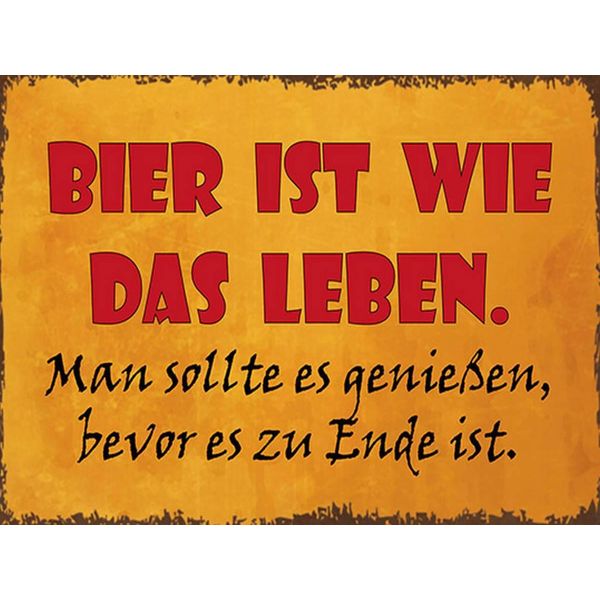Vianmo Insegna In Legno 30X40 Cm Bier Ist Wie Das Leben Man Soll-image