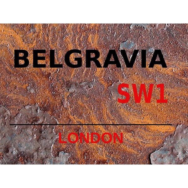 Vianmo Insegna In Legno 30X40 Cm London Street Belgravia SW1-image