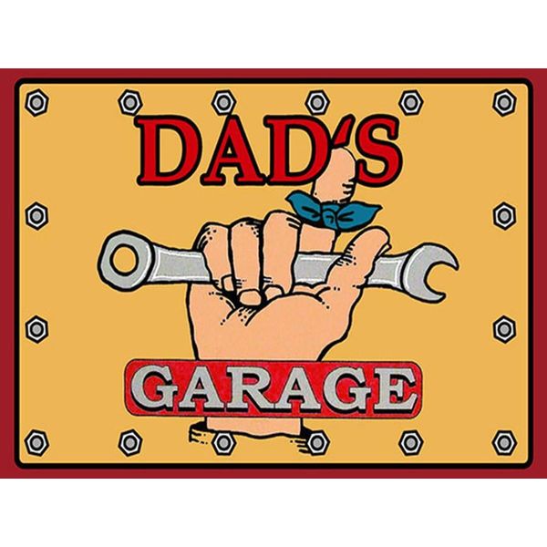 Vianmo Insegna In Legno 30X40 Cm Dad´S Garage Papa Werkstatt-image