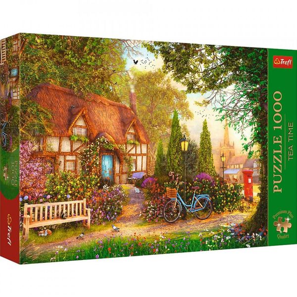 Trefl Puzzle 1000 Pezzi Premplus Teatime Cottage Con Tetto In Paglia-image