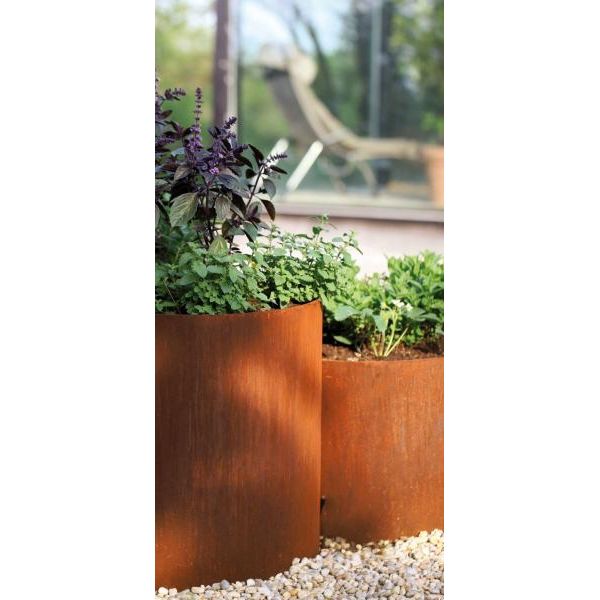 Anello Per Piantine In Acciaio Inox Con Base, Diametro 70 Cm Plrmb Diametro 70 Cm - Altezza 40 Cm-image