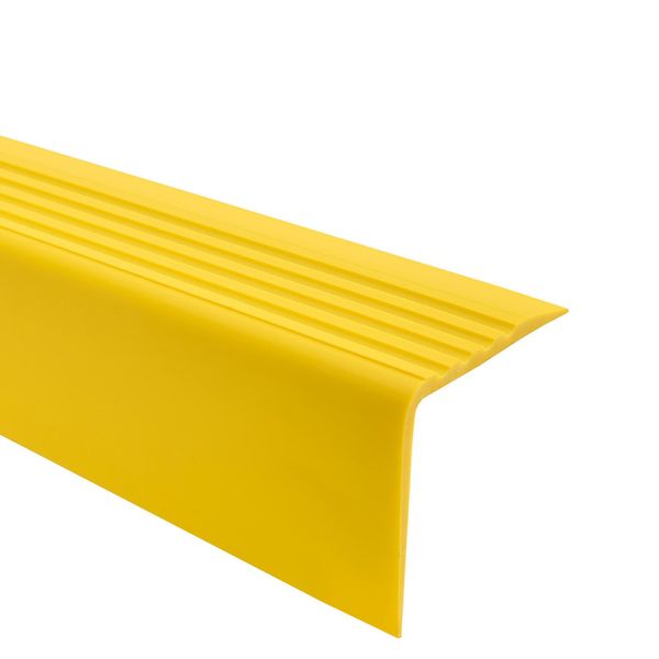 Binario Per Scale Quest In Pvc 50X42 Mm, 1,5 M, Bordo Antiscivolo Per Scale, Profilo Per Scale, Protezione Per Scale, Rgp, Giallo-image