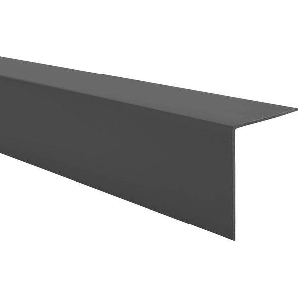 Quest Profilo Angolare Decorativo In Pvc 20X20 Mm, 1,5 M, Protezione Bordi, Grigio Scuro-image