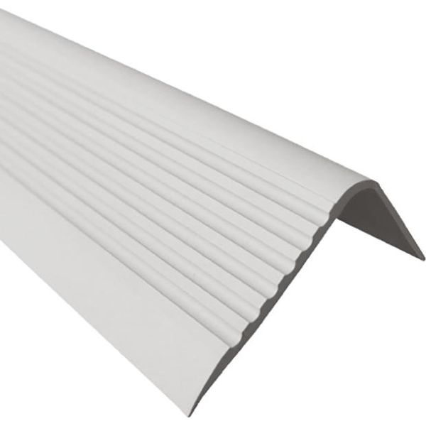 Quest Binario Per Scale 70X40 Mm, 1,5 M Rgpd Pvc, Bordo Antiscivolo Per Scale, Profilo Per Scale, Protezione Per Scale, Grigio-image