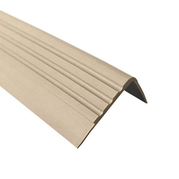 Quest Binario Per Scale 30X27 Mm, 1,5 M Rm Pvc, Bordo Antiscivolo Per Scale, Profilo Per Scale, Protezione Per Scale, Beige-image