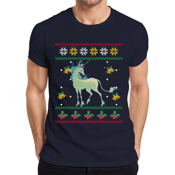 Maglietta Da Uomo The Last Unicorn - Ugly Christmas Sweater - Regalo Di Natale, Marina, S-image