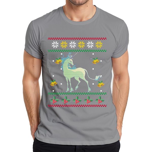 Maglietta Da Uomo The Last Unicorn - Ugly Christmas Sweater - Regalo Di Natale, Grigio, M-image