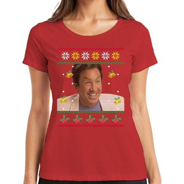 Babbo Natale - Maglietta Da Donna Con Maglione Natalizio, Rosso, Xl-image