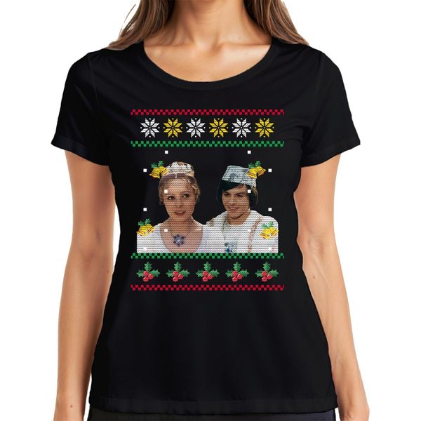 Tre Nocciole Per Cenerentola - Maglietta Da Donna Con Maglione Natalizio, Nero, M-image