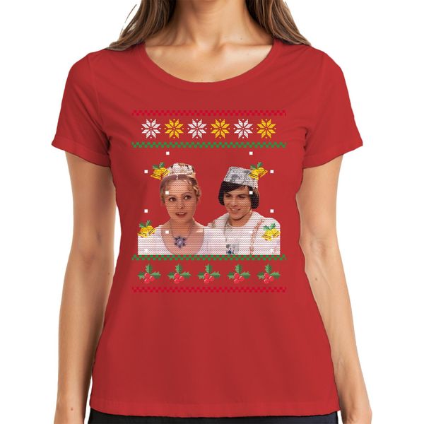Tre Nocciole Per Cenerentola - Maglietta Da Donna Con Maglione Natalizio, Rosso, L-image