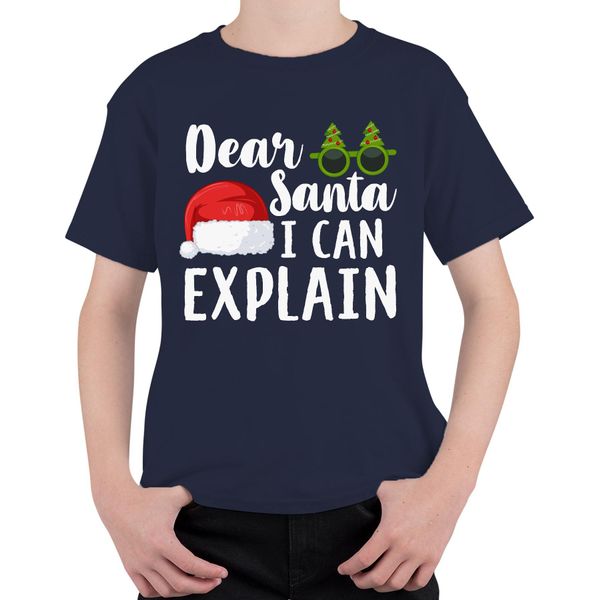 Caro Babbo Natale Posso Spiegare Il Detto Di Natale - Regalo Di Natale Maglietta Unisex Per Bambini, Navy, 104-image