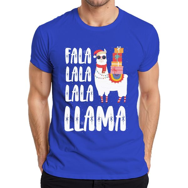 Maglietta Da Uomo Fala Lala Lala Llama - Regalo Di Natale, Blu, Xxl-image