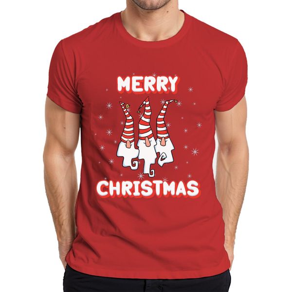 Maglietta Da Uomo Merry Christmas Sweden Gnome - Christmas Gift, Rosso, 3XL-image
