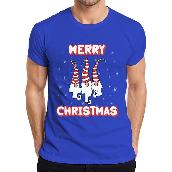 Maglietta Da Uomo Merry Christmas Sweden Gnome - Christmas Gift, Blu, M-image