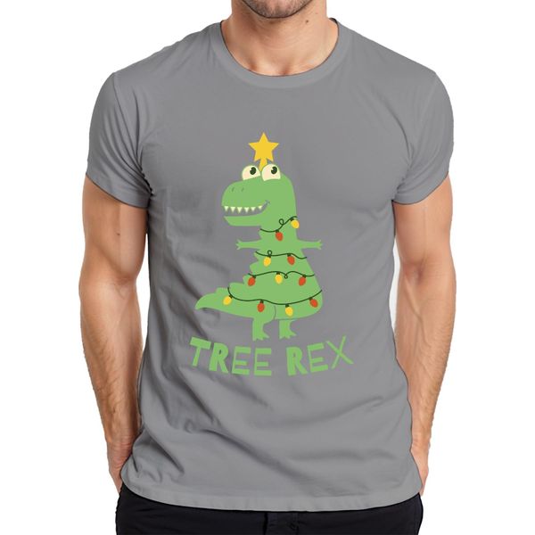 Maglietta Da Uomo Tree Rex Christmas Tree T-Rex - Regalo Di Natale, Grigio, S-image