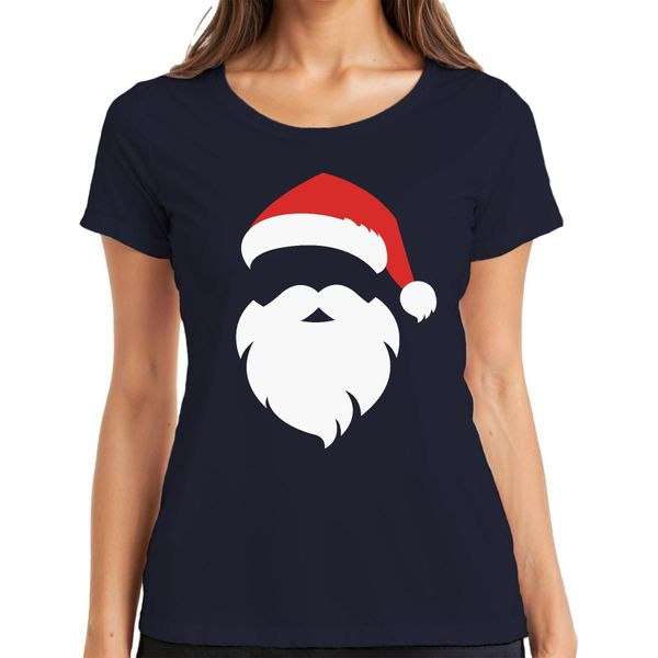 Completo Natalizio Di Babbo Natale - Maglietta Da Donna Con Regalo Di Natale, Navy, M-image
