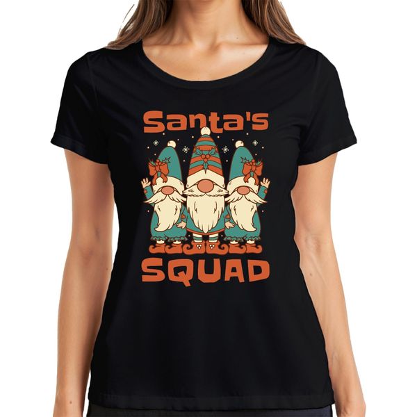 La Squadra Di Babbo Natale Svezia Gnomo Gnomo - Regalo Di Natale Maglietta Da Donna Di Natale, Nero, Xxl-image
