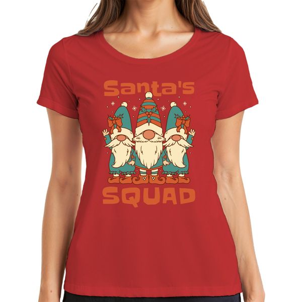 La Squadra Di Babbo Natale Svezia Gnomo Gnomo - Regalo Di Natale Maglietta Da Donna Di Natale, Rosso, Xxl-image