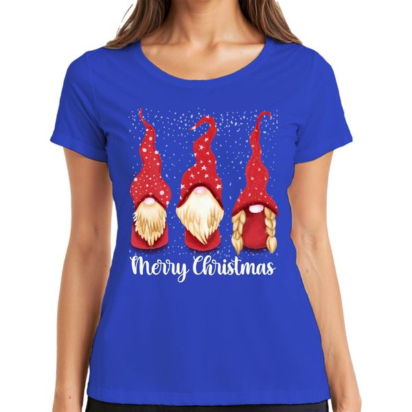 Merry Christmas Swedish Christmas - Gnome Christmas Gift Maglietta Da Donna Di Natale, Blu, Xxl-image