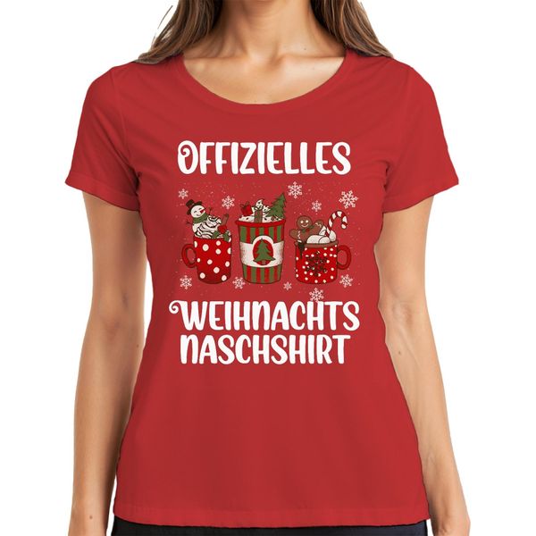 Divertente Bradipo Che Fa Merenda - Regalo Di Natale Maglietta Da Donna, Rosso, Xl-image