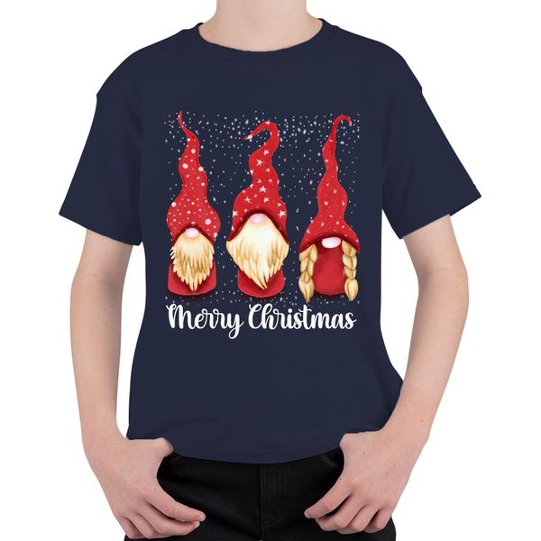 Buon Natale Svedese - Gnomo Regalo Di Natale Maglietta Unisex Per Bambini, Navy, 152-image
