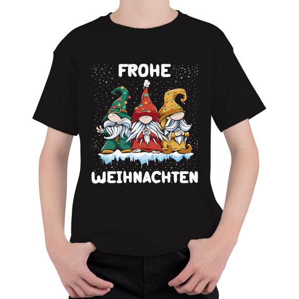 Buon Natale Gnomo Gnomo Svezia - Regalo Di Natale Maglietta Unisex Per Bambini, Nero, 152-image