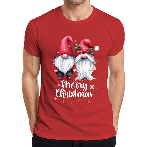 Coppia Gnomo Elfi Pixie - Regalo Di Natale Maglietta Da Uomo Di Natale, Rosso, L-image