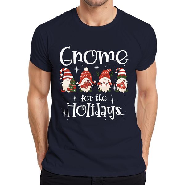 Gnomo Per Le Feste Gnomo Di Natale - Regalo Di Natale Maglietta Da Uomo Di Natale, Navy, 3XL-image