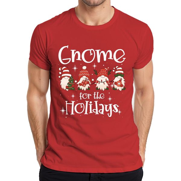 Gnomo Per Le Feste Gnomo Di Natale - Regalo Di Natale Maglietta Da Uomo Di Natale, Rosso, L-image
