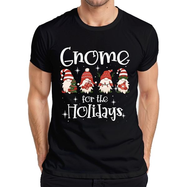Gnomo Per Le Feste Gnomo Di Natale Gnomo - Natale Regalo Di Natale Maglietta Da Uomo, Nero, Xl-image