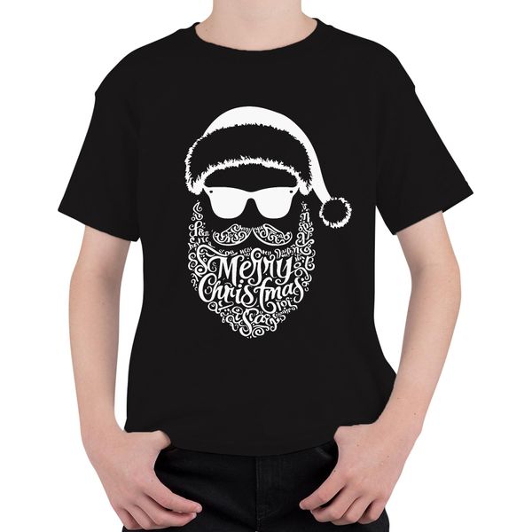 Buon Natale Babbo Natale Barba - Regalo Di Natale Maglietta Unisex Per Bambini, Nero, 128-image