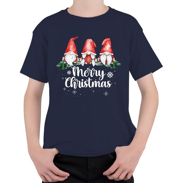 Buon Natale Gnomo Di Natale Svezia - Regalo Di Natale Maglietta Unisex Per Bambini, Navy, 128-image