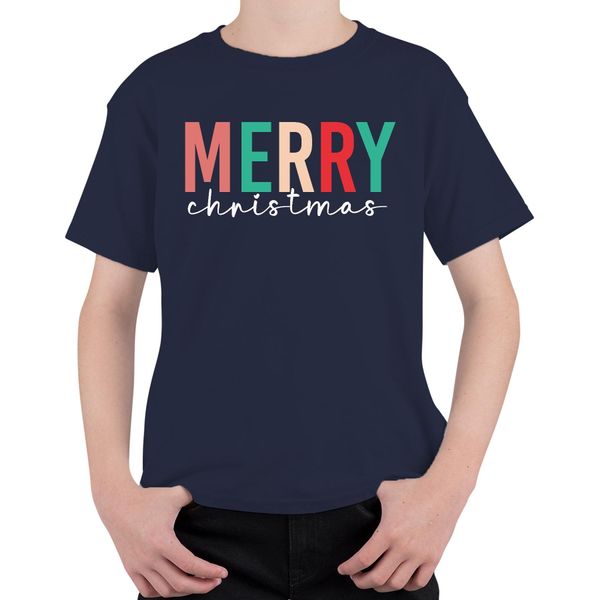 Detto "Buon Natale"" - Regalo Di Natale Maglietta Unisex Per Bambini, Navy, 116"-image