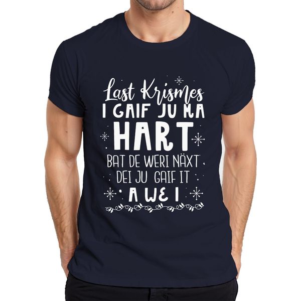 Lo Scorso Natale Ti Ho Regalato Il Mio Cuore - Maglietta Da Uomo Regalo Di Natale, Navy, S-image