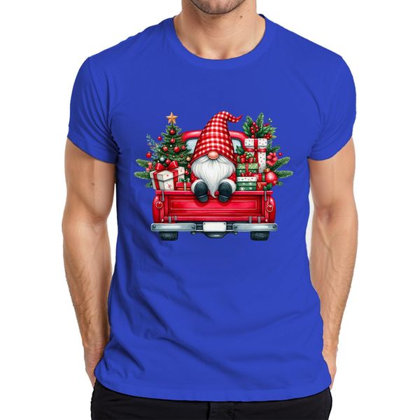 Maglietta Da Uomo "Christmas Gnome Truck Gnome - Christmas Xmas Christmas"", Blu, M"-image