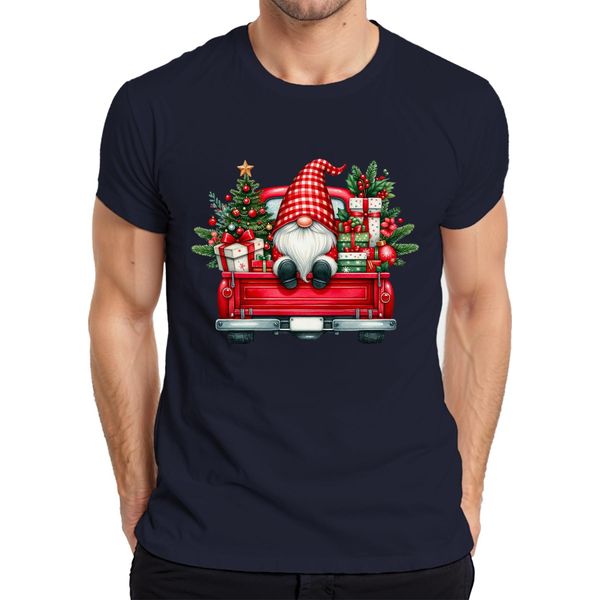 Maglietta Da Uomo "Christmas Gnome Truck Gnome - Christmas Xmas Christmas"", Navy, L"-image