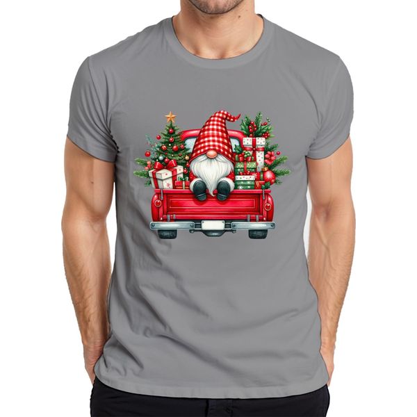 Maglietta Da Uomo "Christmas Gnome Truck Gnome - Christmas Xmas Christmas"", Grigio, M"-image