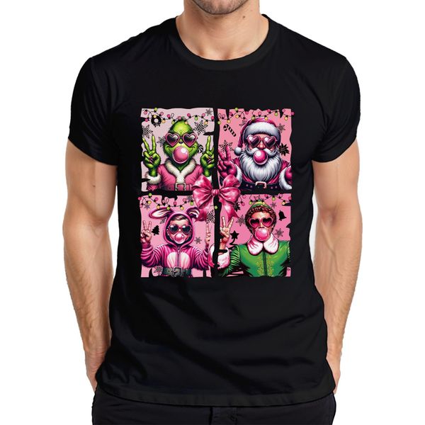 Maglietta Da Uomo Holly Jolly Christmas Films Pink Christmas Film - Christmas Xmas, Nera, Xxl-image