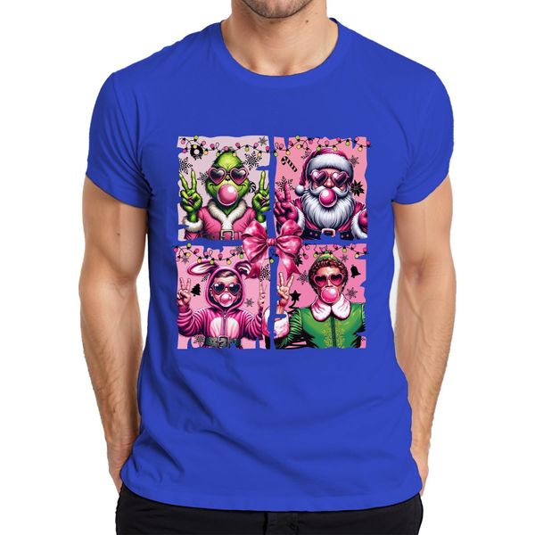 Maglietta Da Uomo Holly Jolly Christmas Films Pink Christmas Film - Christmas Xmas, Blu, M-image