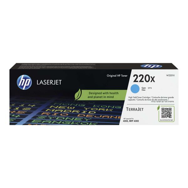 Original Hp Color Laserjet Pro 4202 Dwe (W2201X / 220X) Toner Cyan-image