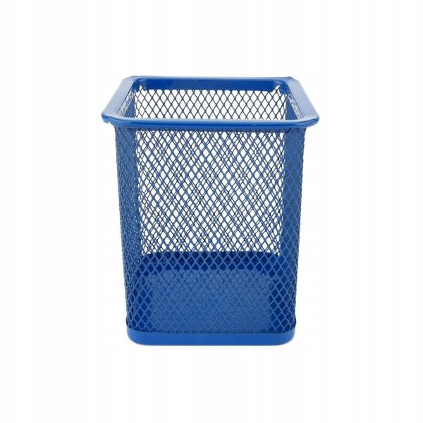 D.Rect Portapenne Angolare In Metallo | Portapenne Cubico In Filo Metallico | Portapenne Multifunzionale In Rete Metallica Per Penne A Sfera Blu Navy, 110851-image