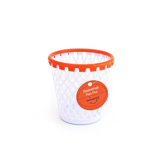 Winkee - Organizzatore Da Scrivania Per Pallacanestro | Portamatite | Mini Cestino Da Basket | Decorazione Per Pallacanestro | Accessorio Da Scrivania | Regalo Per La Camera Dei Bambini, Ufficio-image