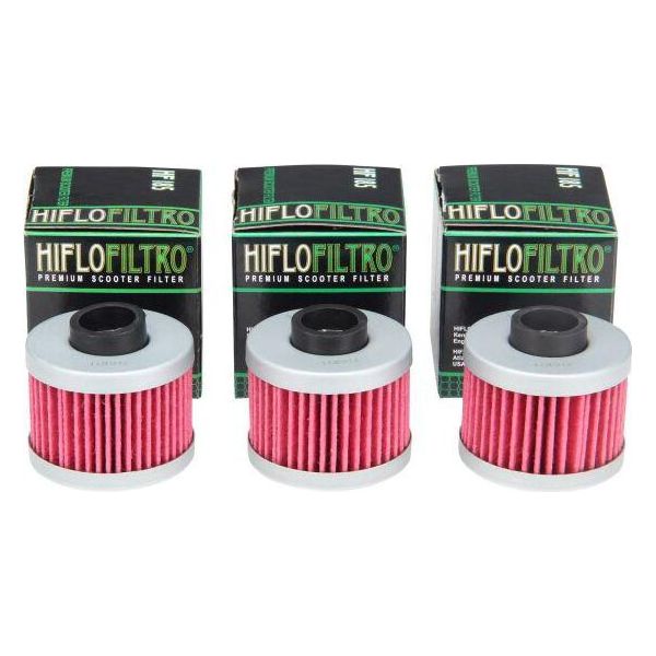 3X Filtro Olio HF185 Per Aprilia Leonardo Scarabeo 125 / Bmw C1 125 200 / Peugeot Citystar Elyseo Elystar Jet Force 125 200-image