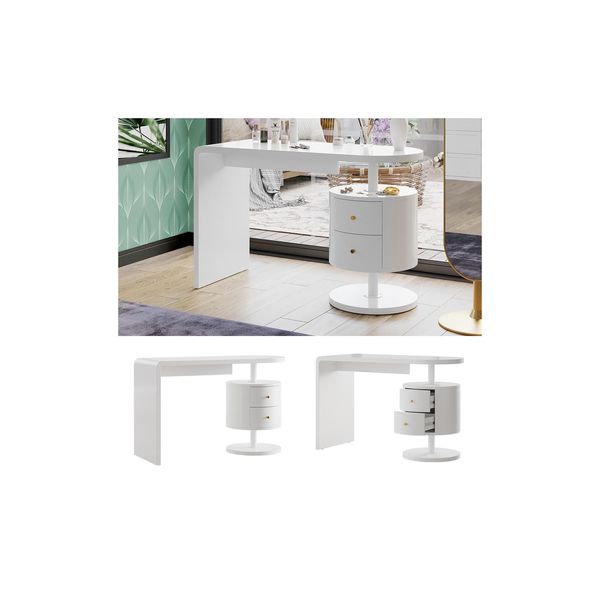 Vicco Schminktisch Lara Weiß Hochglanz 120 Cm-image
