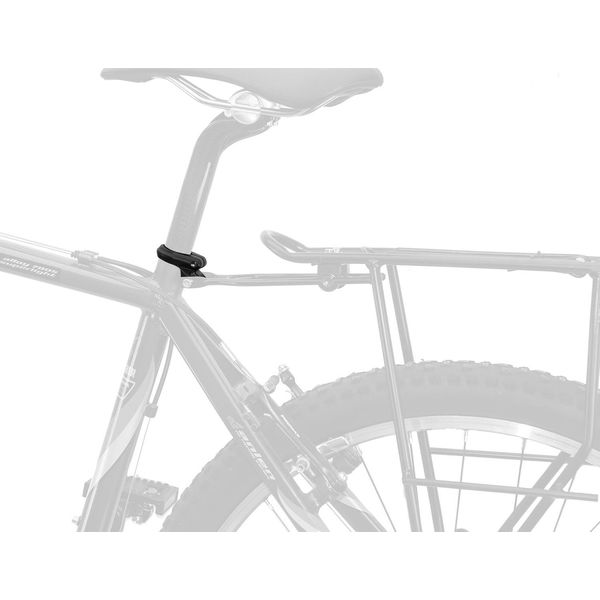 M-Wave Racky Morsetto Per Sella Con Supporto Per Portapacchi Morsetto Per Reggisella Morsetto Per Tubo Sella Bicicletta Alluminio-image