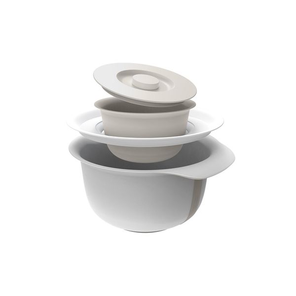 Rotho 1043302590 Fresh Set Di 2 Ciotole 1,2L 4L Coperchio Plastica Miscelazione-image