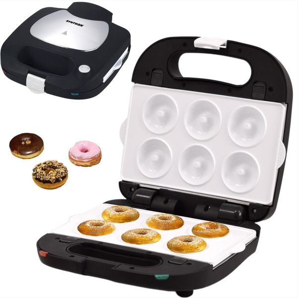 Syntrox Multimaker Donat Maker SM-1500W Con Un Set Di Dischi Intercambiabili-image