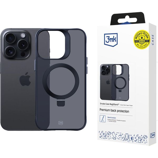 Apple Iphone 16 Pro - Custodia 3Mk Smoke Mag&Stand-image