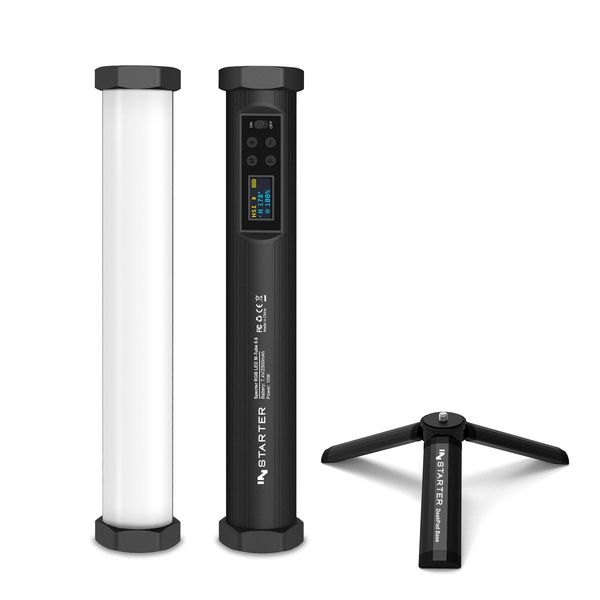 Barra Luminosa Instarter Spectar Led 10 W, Luce Video Con Bicolore, Luce Da Studio Con Spettro Completo Rgb, Luce Video Magnetica Per Lo Streaming-image